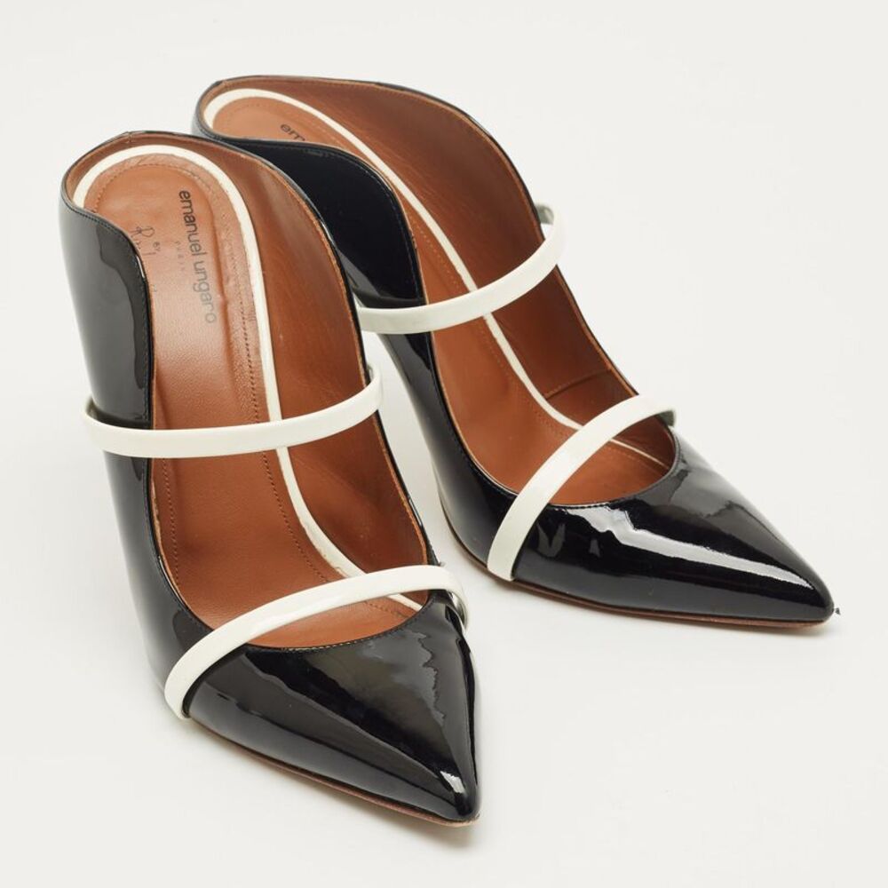 Malone Souliers Black/white Patent Leather Maureen Mules Size 40 - Picture 4 of 7